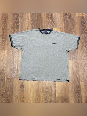 Ralph Lauren Gray Short-Sleeve Ringer Tee with Navy Trim